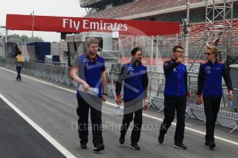 World © Octane Photographic Ltd. Formula 1 – Spanish GP - Thursday Setup. Scuderia Toro Rosso STR13 – Brendon Hartley. Circuit de Barcelona-Catalunya, Spain. Thursday 10th May 2018.