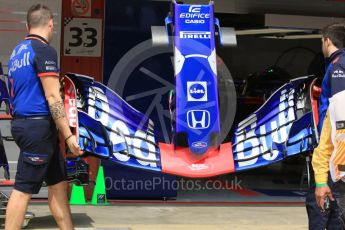 World © Octane Photographic Ltd. Formula 1 – Spanish GP - Thursday Setup. Scuderia Toro Rosso STR13. Circuit de Barcelona-Catalunya, Spain. Thursday 10th May 2018.