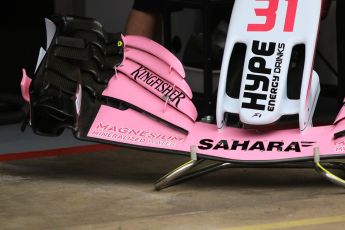 World © Octane Photographic Ltd. Formula 1 – Spanish GP - Thursday Setup. Sahara Force India VJM11 - Esteban Ocon. Circuit de Barcelona-Catalunya, Spain. Thursday 10th May 2018.