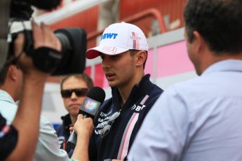 World © Octane Photographic Ltd. Formula 1 – Spanish GP - Thursday Setup. Sahara Force India VJM11 - Esteban Ocon. Circuit de Barcelona-Catalunya, Spain. Thursday 10th May 2018.