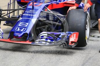 World © Octane Photographic Ltd. Formula 1 – Spanish GP - Thursday Setup. Scuderia Toro Rosso STR13 – Pierre Gasly. Circuit de Barcelona-Catalunya, Spain. Thursday 10th May 2018.