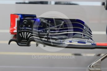 World © Octane Photographic Ltd. Formula 1 – Spanish GP - Thursday Setup. Scuderia Toro Rosso STR13 – Front wing. Circuit de Barcelona-Catalunya, Spain. Thursday 10th May 2018.