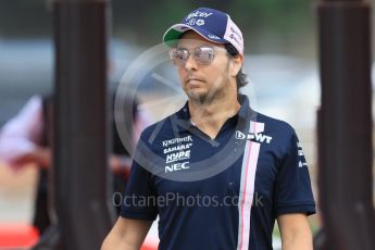 World © Octane Photographic Ltd. Formula 1 – Spanish GP - Thursday Setup. Sahara Force India VJM11 - Sergio Perez. Circuit de Barcelona-Catalunya, Spain. Thursday 10th May 2018.