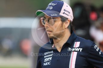 World © Octane Photographic Ltd. Formula 1 – Spanish GP - Thursday Setup. Sahara Force India VJM11 - Sergio Perez. Circuit de Barcelona-Catalunya, Spain. Thursday 10th May 2018.