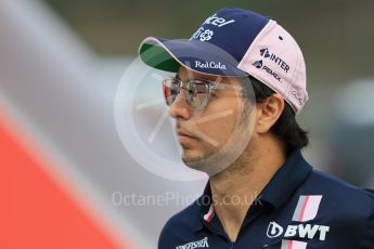 World © Octane Photographic Ltd. Formula 1 – Spanish GP - Thursday Setup. Sahara Force India VJM11 - Sergio Perez. Circuit de Barcelona-Catalunya, Spain. Thursday 10th May 2018.