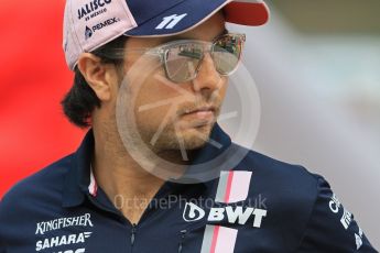 World © Octane Photographic Ltd. Formula 1 – Spanish GP - Thursday Setup. Sahara Force India VJM11 - Sergio Perez. Circuit de Barcelona-Catalunya, Spain. Thursday 10th May 2018.