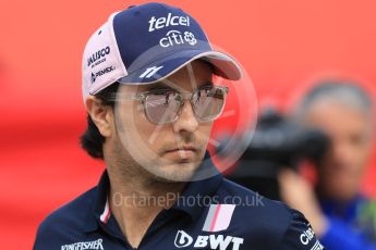 World © Octane Photographic Ltd. Formula 1 – Spanish GP - Thursday Setup. Sahara Force India VJM11 - Sergio Perez. Circuit de Barcelona-Catalunya, Spain. Thursday 10th May 2018.