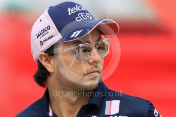 World © Octane Photographic Ltd. Formula 1 – Spanish GP - Thursday Setup. Sahara Force India VJM11 - Sergio Perez. Circuit de Barcelona-Catalunya, Spain. Thursday 10th May 2018.