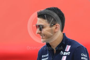 World © Octane Photographic Ltd. Formula 1 – Spanish GP - Thursday Setup. Sahara Force India VJM11 - Esteban Ocon. Circuit de Barcelona-Catalunya, Spain. Thursday 10th May 2018.