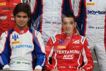 World © Octane Photographic Ltd. GP3 – Spanish GP – Class of 2018. Trident - Pedro Piquet, Guiliano Alesi. Circuit de Barcelona-Catalunya, Spain. Thursday 10th May 2018.