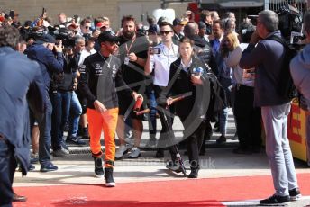 World © Octane Photographic Ltd. Formula 1 – United States GP – Drivers Parade. Mercedes AMG Petronas Motorsport AMG F1 W09 EQ Power+ - Lewis Hamilton. Circuit of the Americas (COTA), USA. Sunday 21st October 2018.