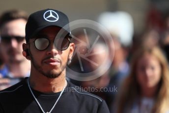 World © Octane Photographic Ltd. Formula 1 – United States GP – Drivers Parade. Mercedes AMG Petronas Motorsport AMG F1 W09 EQ Power+ - Lewis Hamilton. Circuit of the Americas (COTA), USA. Sunday 21st October 2018.