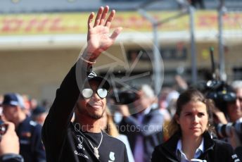 World © Octane Photographic Ltd. Formula 1 – United States GP – Drivers Parade. Mercedes AMG Petronas Motorsport AMG F1 W09 EQ Power+ - Lewis Hamilton. Circuit of the Americas (COTA), USA. Sunday 21st October 2018.