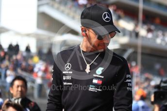World © Octane Photographic Ltd. Formula 1 – United States GP – Drivers Parade. Mercedes AMG Petronas Motorsport AMG F1 W09 EQ Power+ - Lewis Hamilton. Circuit of the Americas (COTA), USA. Sunday 21st October 2018.