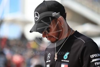 World © Octane Photographic Ltd. Formula 1 – United States GP – Drivers Parade. Mercedes AMG Petronas Motorsport AMG F1 W09 EQ Power+ - Lewis Hamilton. Circuit of the Americas (COTA), USA. Sunday 21st October 2018.