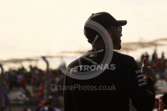 World © Octane Photographic Ltd. Formula 1 – United States GP – Drivers Parade. Mercedes AMG Petronas Motorsport AMG F1 W09 EQ Power+ - Lewis Hamilton. Circuit of the Americas (COTA), USA. Sunday 21st October 2018.