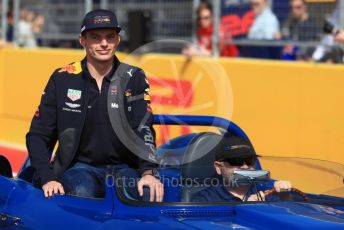 World © Octane Photographic Ltd. Formula 1 – United States GP - Drivers Parade. Aston Martin Red Bull Racing TAG Heuer RB14 – Max Verstappen. Circuit of the Americas (COTA), USA. Sunday 21st October 2018.