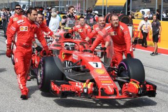 World © Octane Photographic Ltd. Formula 1 – United States GP - Grid. Scuderia Ferrari SF71-H – Kimi Raikkonen. Circuit of the Americas (COTA), USA. Sunday 21st October 2018.