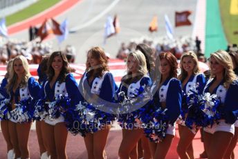 World © Octane Photographic Ltd. Formula 1 – United States GP - Grid. Cheerleaders. Circuit of the Americas (COTA), USA. Sunday 21st October 2018.