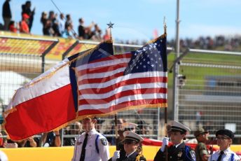World © Octane Photographic Ltd. Formula 1 – United States GP - Grid. Texas flag. Circuit of the Americas (COTA), USA. Sunday 21st October 2018.