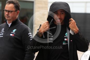World © Octane Photographic Ltd. Formula 1 – United States GP – Paddock. Mercedes AMG Petronas Motorsport AMG F1 W09 EQ Power+ - Lewis Hamilton. Circuit of the Americas (COTA), USA. Friday 19th October 2018.