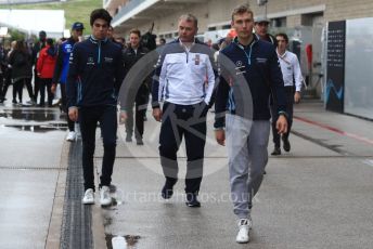 World © Octane Photographic Ltd. Formula 1 – United States GP - Paddock. Williams Martini Racing FW41 – Sergey Sirotkin. Circuit of the Americas (COTA), USA. Friday 19th October 2018.