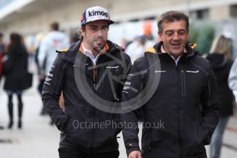 World © Octane Photographic Ltd. Formula 1 – United States GP - Paddock. McLaren MCL33 – Fernando Alonso. Circuit of the Americas (COTA), USA. Friday 19th October 2018.