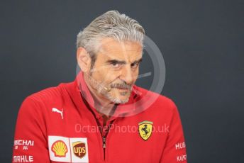 World © Octane Photographic Ltd. Formula 1 - United States GP – Friday FIA Team Press Conference. Maurizio Arrivabene – Managing Director and Team Principal of Scuderia Ferrari. Circuit of the Americas (COTA), USA. Friday 18th October 2018.