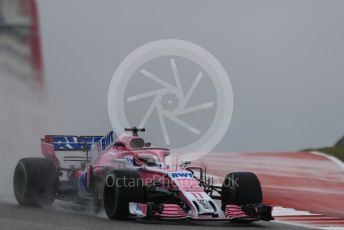 World © Octane Photographic Ltd. Formula 1 – United States GP - Practice 1. Racing Point Force India VJM11 - Sergio Perez. Circuit of the Americas (COTA), USA. Friday 19th October 2018.