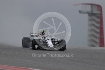 World © Octane Photographic Ltd. Formula 1 – United States GP - Practice 1. Alfa Romeo Sauber F1 Team C37 – Charles Leclerc. Circuit of the Americas (COTA), USA. Friday 19th October 2018.