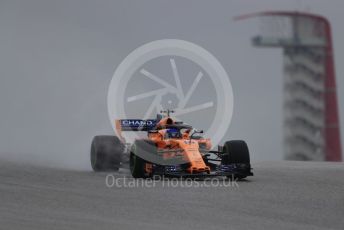 World © Octane Photographic Ltd. Formula 1 – United States GP - Practice 1. McLaren MCL33 – Fernando Alonso. Circuit of the Americas (COTA), USA. Friday 19th October 2018.