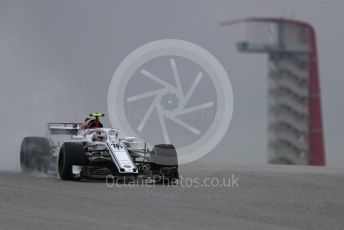 World © Octane Photographic Ltd. Formula 1 – United States GP - Practice 1. Alfa Romeo Sauber F1 Team C37 – Charles Leclerc. Circuit of the Americas (COTA), USA. Friday 19th October 2018.