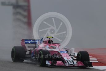 World © Octane Photographic Ltd. Formula 1 – United States GP - Practice 1. Racing Point Force India VJM11 - Esteban Ocon. Circuit of the Americas (COTA), USA. Friday 19th October 2018.