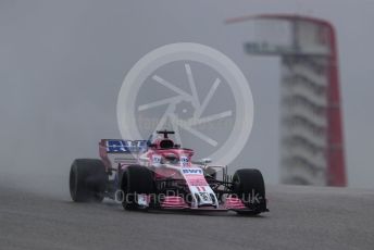 World © Octane Photographic Ltd. Formula 1 – United States GP - Practice 1. Racing Point Force India VJM11 - Sergio Perez. Circuit of the Americas (COTA), USA. Friday 19th October 2018.