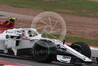 World © Octane Photographic Ltd. Formula 1 – United States GP - Practice 1. Alfa Romeo Sauber F1 Team C37 – Charles Leclerc. Circuit of the Americas (COTA), USA. Friday 19th October 2018.