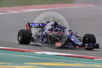 World © Octane Photographic Ltd. Formula 1 – United States GP - Practice 1. Scuderia Toro Rosso STR13 – Pierre Gasly. Circuit of the Americas (COTA), USA. Friday 19th October 2018.