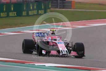 World © Octane Photographic Ltd. Formula 1 – United States GP - Practice 1. Racing Point Force India VJM11 - Esteban Ocon. Circuit of the Americas (COTA), USA. Friday 19th October 2018.