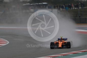 World © Octane Photographic Ltd. Formula 1 – United States GP - Practice 2. McLaren MCL33 – Stoffel Vandoorne. Circuit of the Americas (COTA), USA. Friday 19th October 2018.