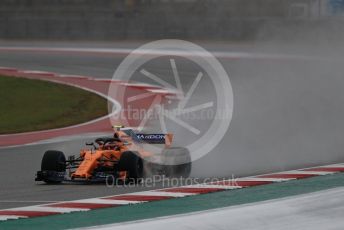 World © Octane Photographic Ltd. Formula 1 – United States GP - Practice 2. McLaren MCL33 – Stoffel Vandoorne. Circuit of the Americas (COTA), USA. Friday 19th October 2018.