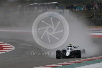 World © Octane Photographic Ltd. Formula 1 – United States GP - Practice 2. Williams Martini Racing FW41 – Sergey Sirotkin. Circuit of the Americas (COTA), USA. Friday 19th October 2018.