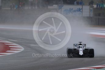 World © Octane Photographic Ltd. Formula 1 – United States GP - Practice 2. Williams Martini Racing FW41 – Lance Stroll. Circuit of the Americas (COTA), USA. Friday 19th October 2018.