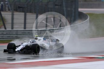 World © Octane Photographic Ltd. Formula 1 – United States GP - Practice 2. Williams Martini Racing FW41 – Sergey Sirotkin. Circuit of the Americas (COTA), USA. Friday 19th October 2018.