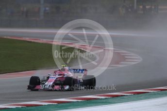 World © Octane Photographic Ltd. Formula 1 – United States GP - Practice 2. Racing Point Force India VJM11 - Esteban Ocon. Circuit of the Americas (COTA), USA. Friday 19th October 2018.