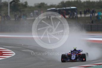 World © Octane Photographic Ltd. Formula 1 – United States GP - Practice 2. Scuderia Toro Rosso STR13 – Pierre Gasly. Circuit of the Americas (COTA), USA. Friday 19th October 2018.