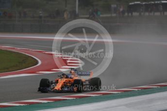 World © Octane Photographic Ltd. Formula 1 – United States GP - Practice 2. McLaren MCL33 – Fernando Alonso. Circuit of the Americas (COTA), USA. Friday 19th October 2018.