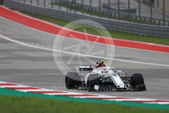 World © Octane Photographic Ltd. Formula 1 – United States GP - Qualifying. Alfa Romeo Sauber F1 Team C37 – Charles Leclerc. Circuit of the Americas (COTA), USA. Saturday 20th October 2018.