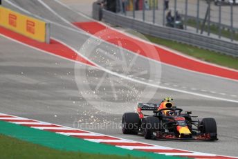 World © Octane Photographic Ltd. Formula 1 – United States GP - Qualifying. Aston Martin Red Bull Racing TAG Heuer RB14 – Max Verstappen. Circuit of the Americas (COTA), USA. Saturday 20th October 2018.