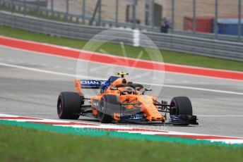 World © Octane Photographic Ltd. Formula 1 – United States GP - Qualifying. McLaren MCL33 – Stoffel Vandoorne. Circuit of the Americas (COTA), USA. Saturday 20th October 2018.