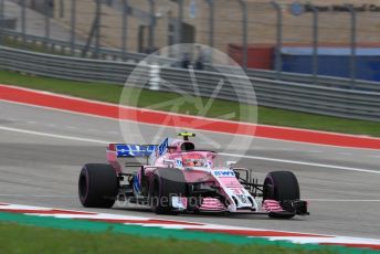 World © Octane Photographic Ltd. Formula 1 – United States GP - Qualifying. Racing Point Force India VJM11 - Esteban Ocon. Circuit of the Americas (COTA), USA. Saturday 20th October 2018.