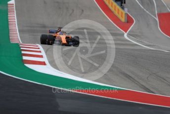 World © Octane Photographic Ltd. Formula 1 – United States GP - Qualifying. McLaren MCL33 – Fernando Alonso. Circuit of the Americas (COTA), USA. Saturday 20th October 2018.